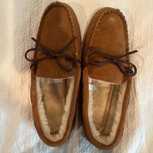 J Crew men's slippers Sherpa-lined